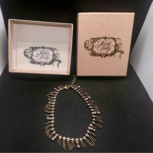 Vintage Kirk's Folly Rhinestone Fringe Star Ankle Bracelet Anklet 9” Signed IOB